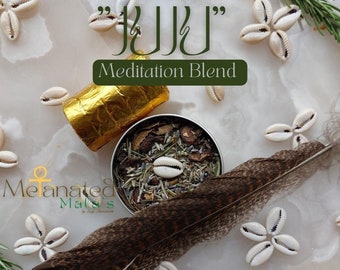JuJu ~Melanated Mala's Meditation Incense Charcoal Myrrh Resin Lavender Blend