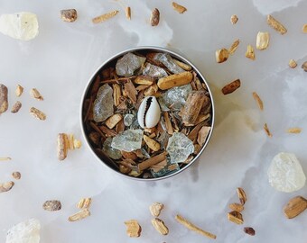 Soul Food | Ritual Smoke | Loose Incense with Copal & Palo Santo | Cowrie Shell Infused