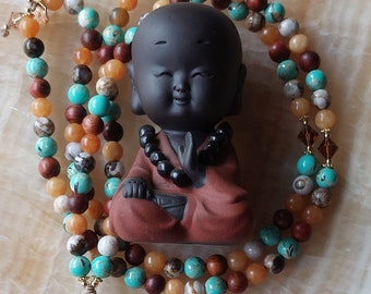 Angel Number 444~Melanated Mala's Prayer Beads 108ct