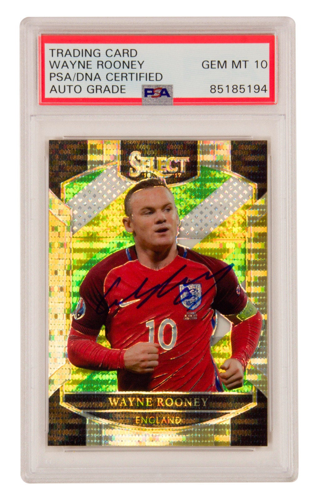 Wayne Rooney Signed Panini 2016-17 Select Soccer Card Multi Color 