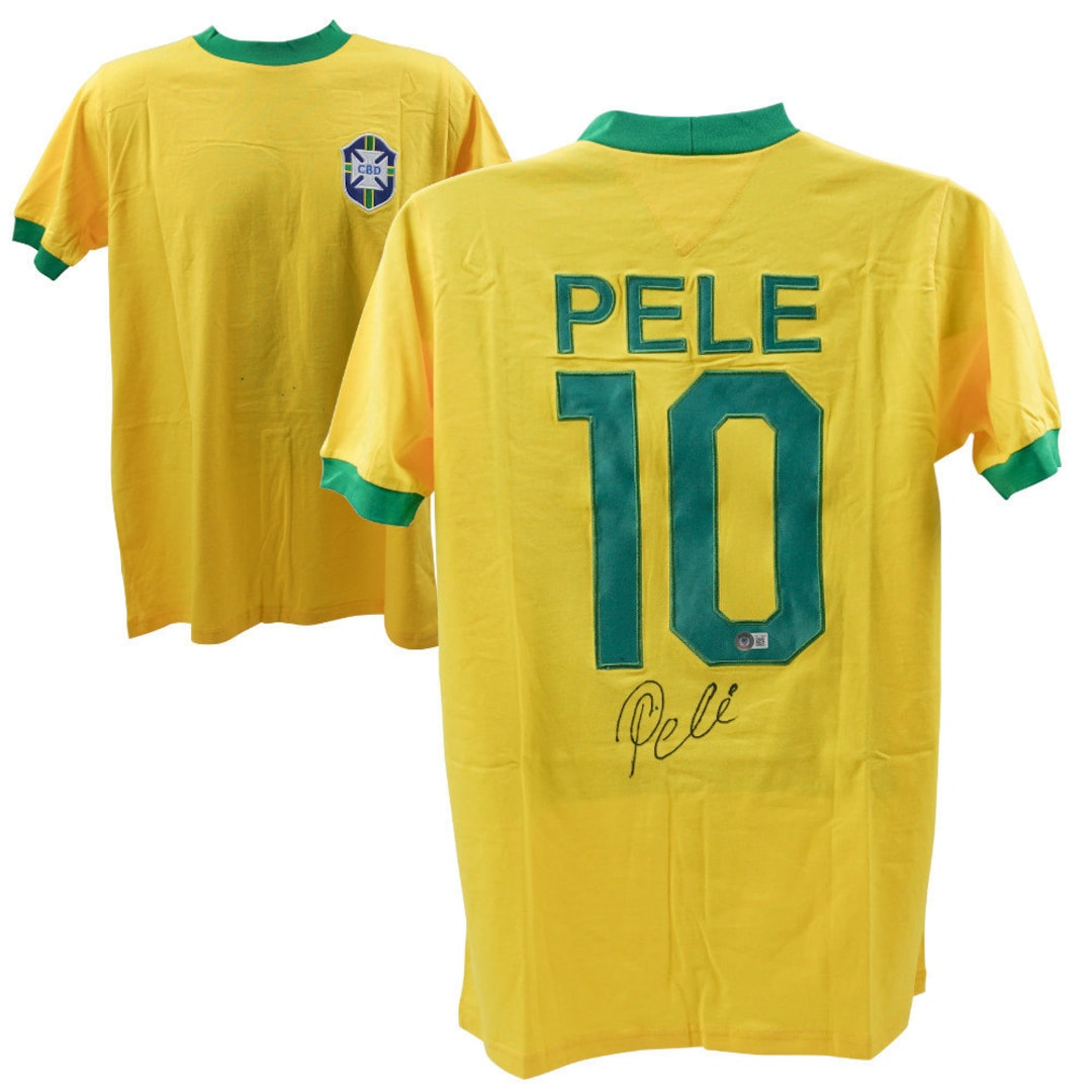 pele-signed-brazil-national-team-home-soccer-jersey-10-beckett-coa-etsy