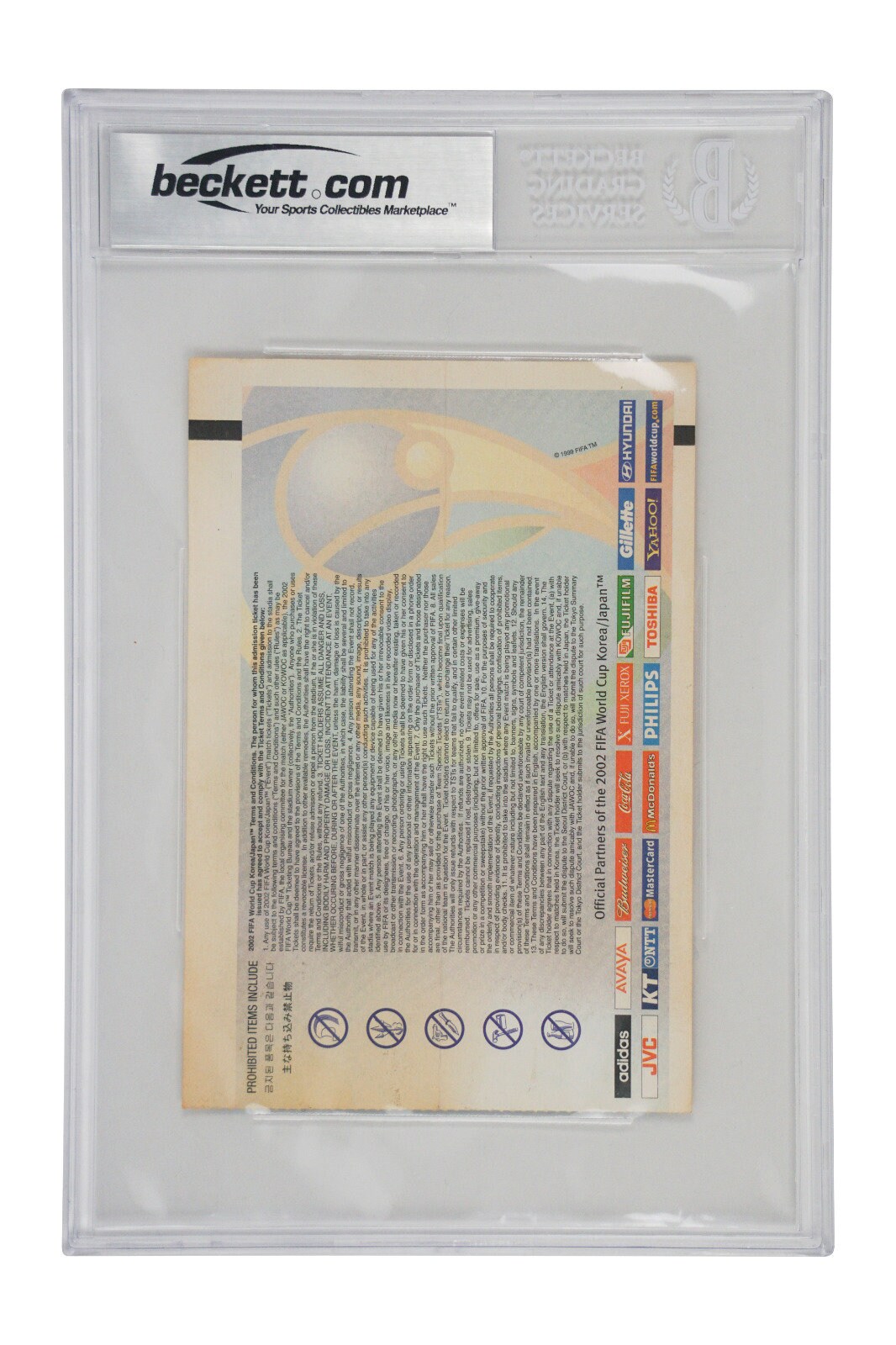 Ronaldo Nazario R9 Signed 2002 World Cup Final Ticket Brazil BGS ...
