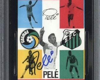 Pele Signed 1977 Final Game Ticket Cosmos vs Santos - PSA Authentic