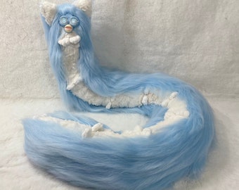 4.5ft Long Furby Pastel Blue Centipede