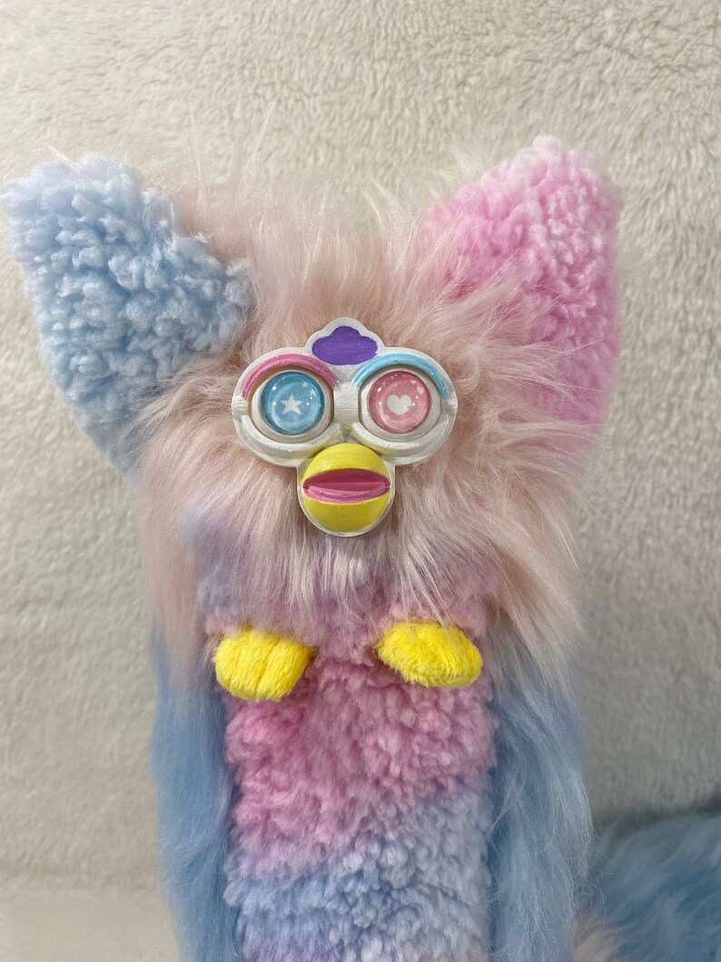 4.5ft Long Furby Pink and Blue Pastel Centipede image 3
