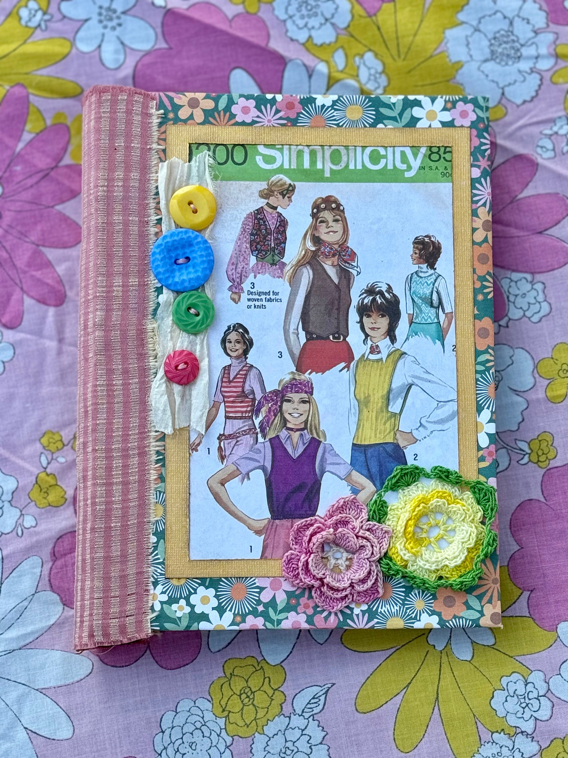 Retro Junk Journal Scrapbook Blank Book Memory Album Etsy