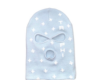 Baby blue ski mask Trophi apparel