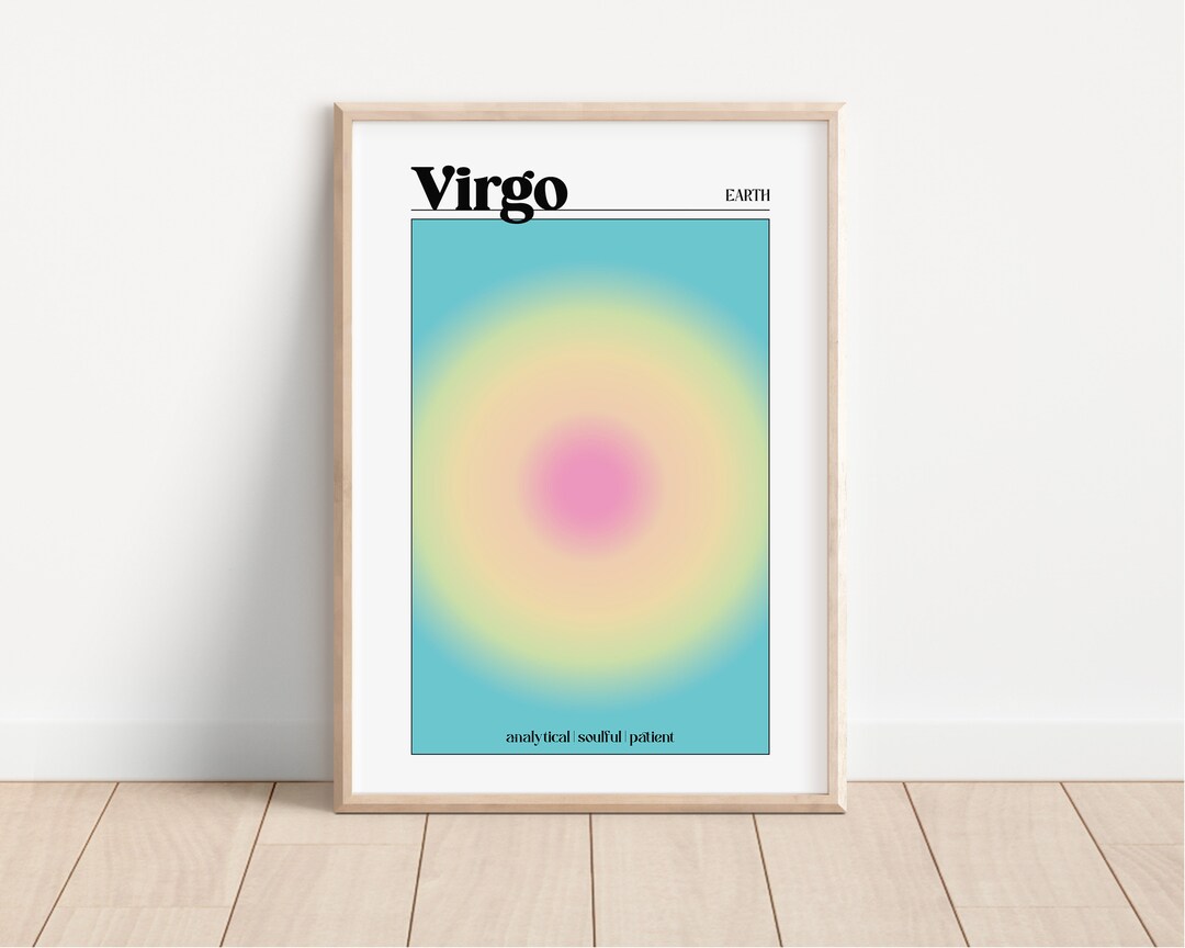 VIRGO, Spiritual Wall Art, Gradient Print, Star Sign Art, Aura Poster