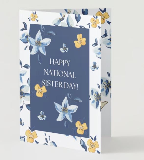 08/30 International Sister's Day Card