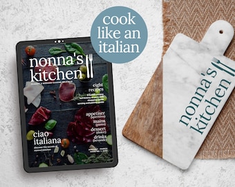 Suscripción a la cocina de la abuela / Libro de cocina italiano / Recetas italianas digitales / Cenas tradicionales italianas / Recetas para cenas familiares y de fiesta