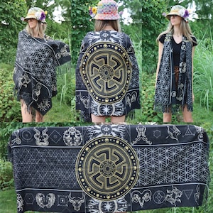 Zodiac Shawls | Zodiac Scarf | Trippy | Festival Shawl / Scarf | Festival Pashmina | Festival Shawl | Festival Scarf | Pashmina Festival