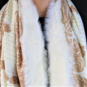 White Sparkle Embroidered Scarf
