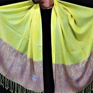 Yellow Leaf Pashmina | Scarf | Shawl | Rave | Unisex