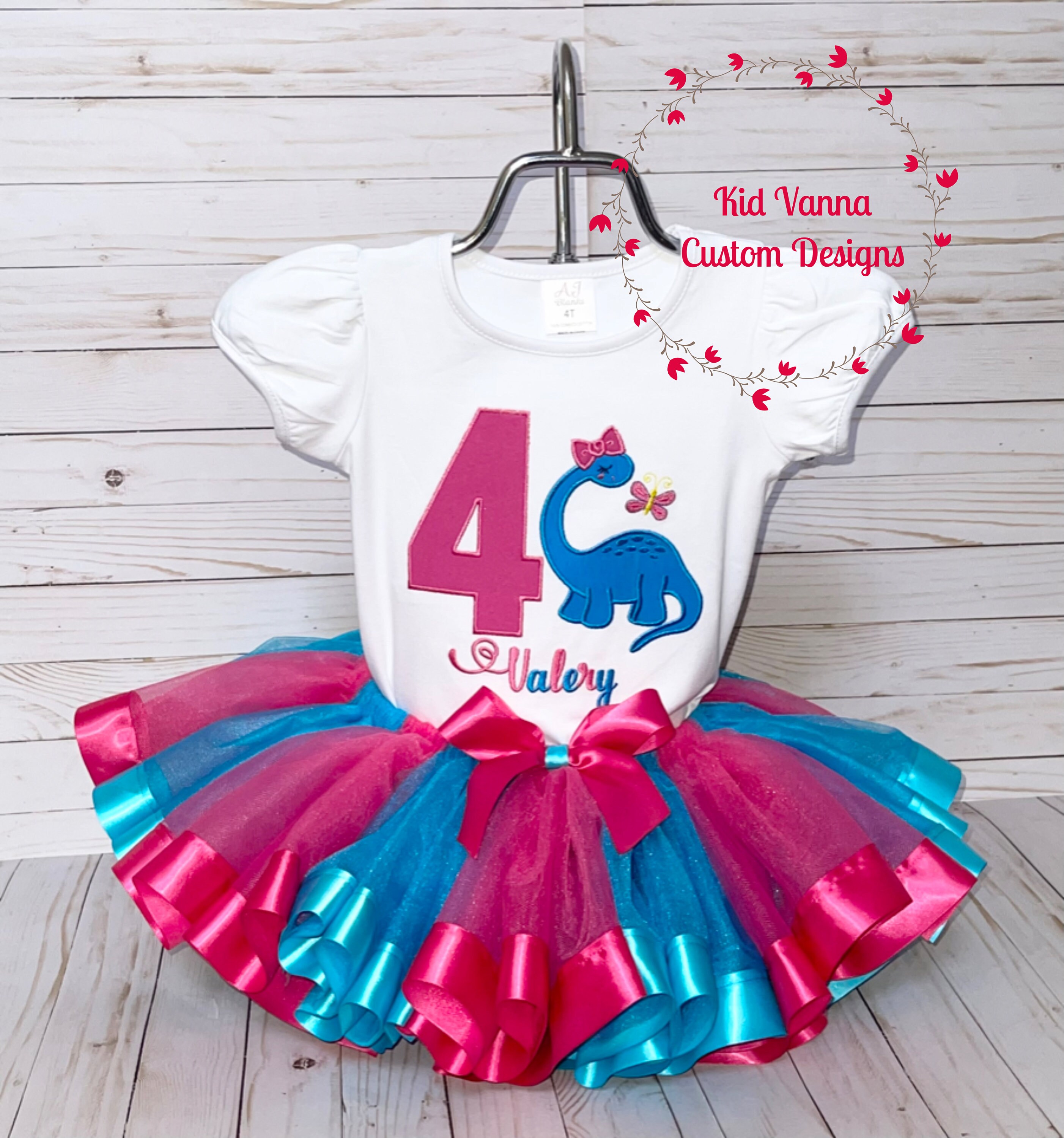 Girls Dinosaur 1st Birthday Tutu Outfit Personalized 1st Birthday Shirt Blue Pink Dinosaur Birthday Shirt Girls Dinosaur Birthday Etsy