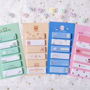 Pastel Color Sticky Tabs, Index Tabs, Memo Pad, Pastel Stationery, Page  Bookmarks, Planner Tabs, Office Sticky Pad, Study Aid, Journal MS-66 