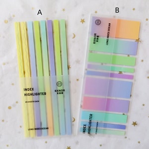 Pastel Color Long Index Sticky Tabs/ Slim Sticky Notes for Highlighting/ Reading Tabs/ Annotation Tabs/Bullet Journal/School Supplies image 8