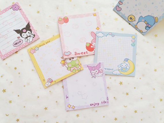 Hello KITTY Sanrio Pens Note Pad Sticky Note highlighter Office Stationary  Set