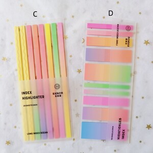 Pastel Color Long Index Sticky Tabs/ Slim Sticky Notes for Highlighting/ Reading Tabs/ Annotation Tabs/Bullet Journal/School Supplies image 9