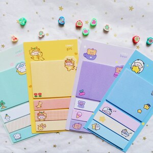 Cute Cartoon Sticky Notes/Cute Memo Pad/Cute Animal Sticky Tabs/Post it Notes/Cute Stationery