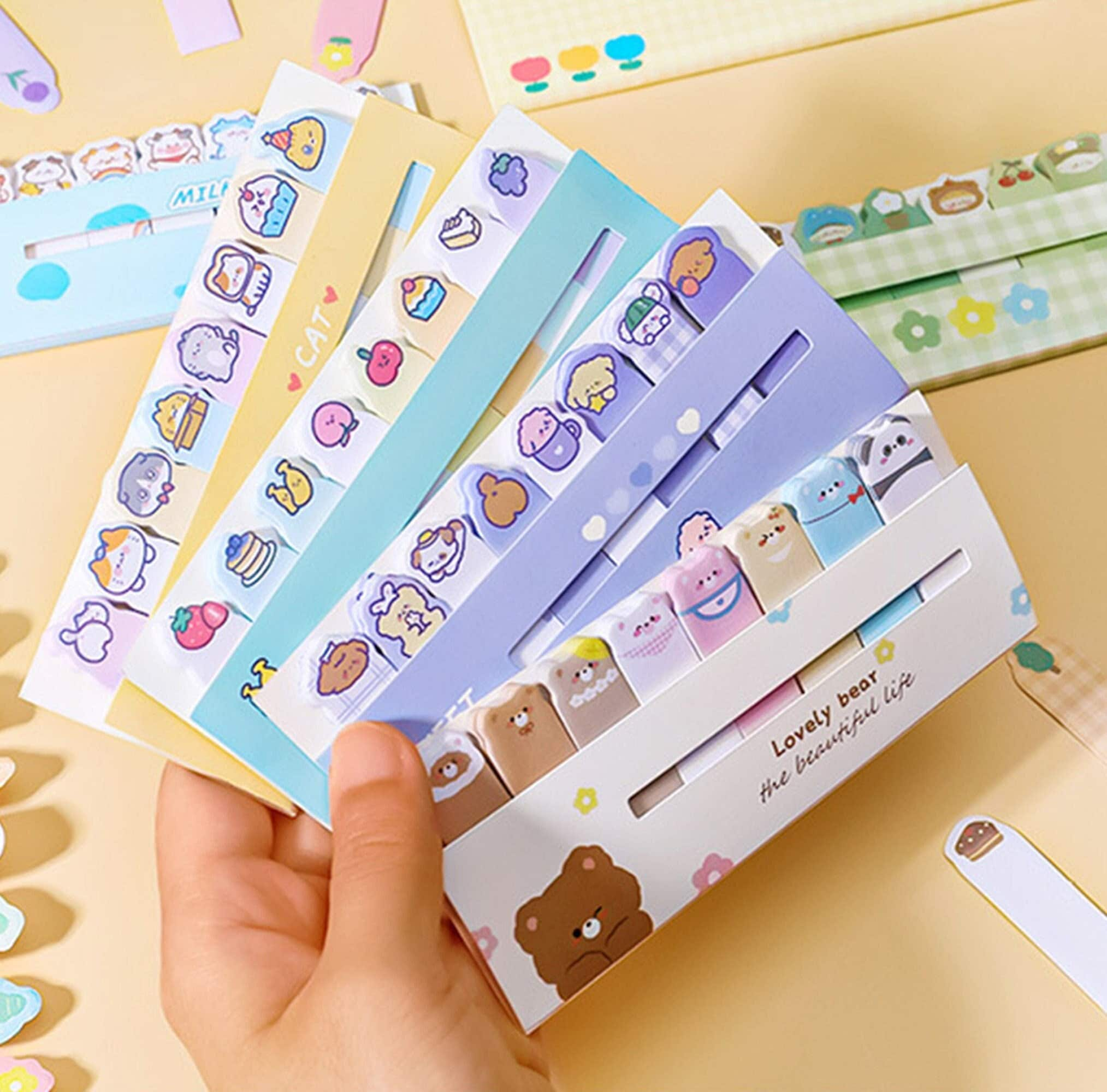 Cute Modeling Sticky Notes-4 Colors Self-Stick Notes-Writable Tape  Flags-140 Sheets Memo Label Paper Clouds