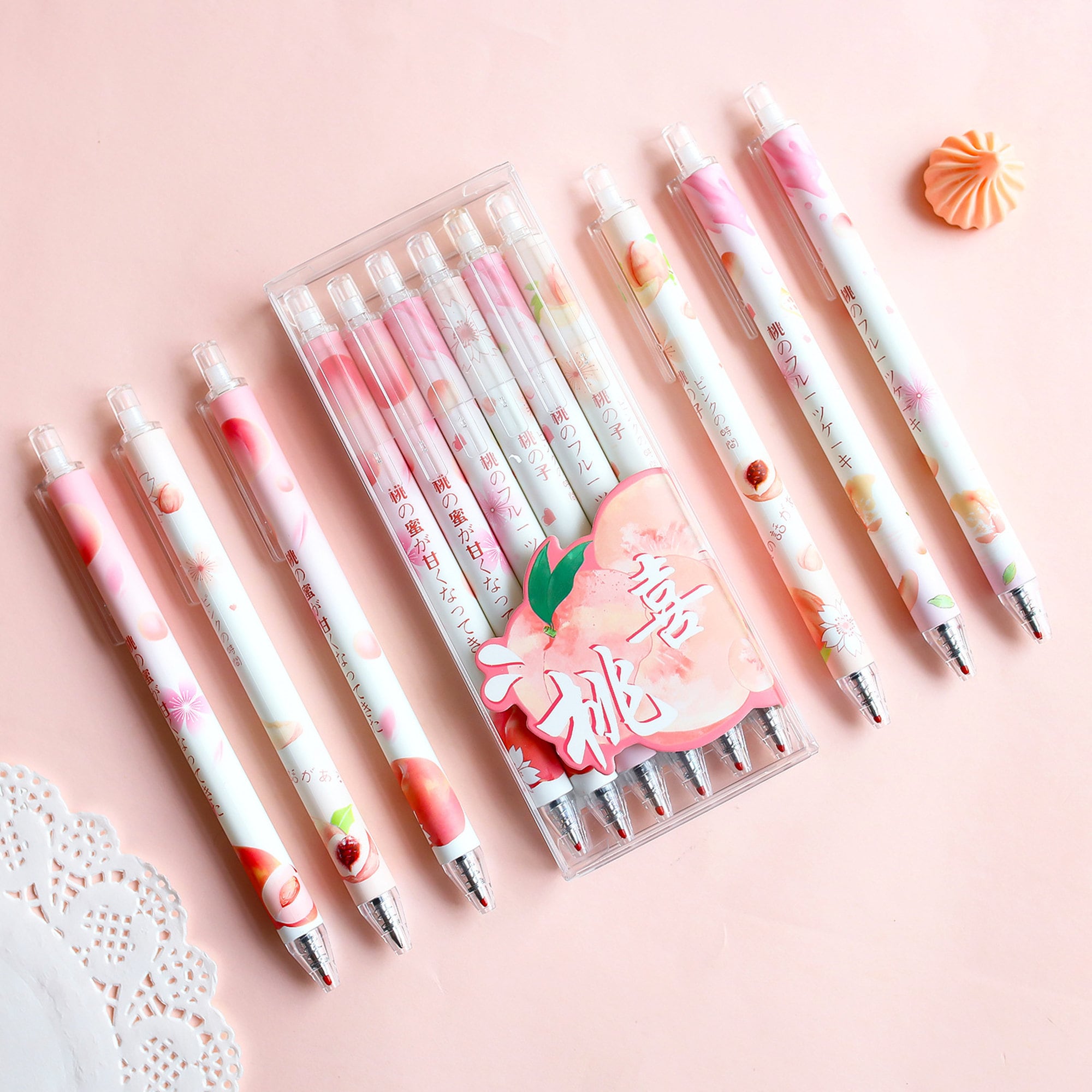 12Pcs Gel Pens Fashion Cute Colorful Fruits Pen Office School Supply  Stationery
