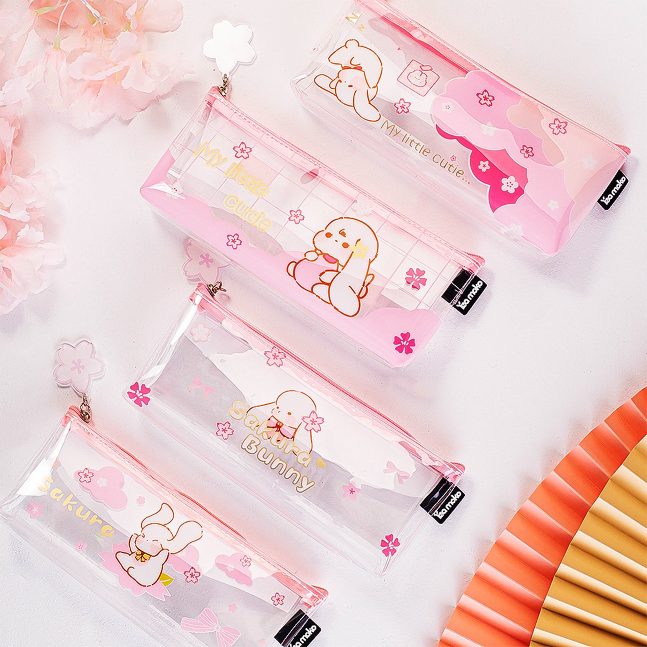 Kawaii Clear Transparent Pencil PouchStrawberry  Big pencil cases, Cute pencil  case, Clear makeup bags