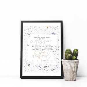 Let us hold fast to the confession of our hope | Hebrews 10:23 | bible printable