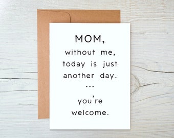 Funny Mothers Day Card. Funny Mom Card. Mother's Day Card - Etsy
