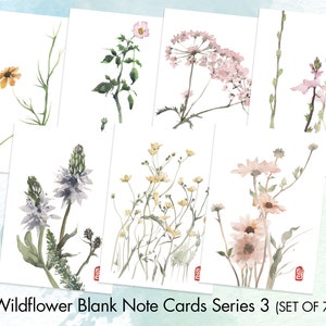 Wildflower Blank Note Cards Series 3 (Set of 7)