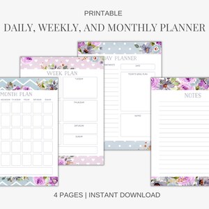 Printable Planner, Planner Digital Planner 2022, Productivity Planner, Digital Planner Undated,
