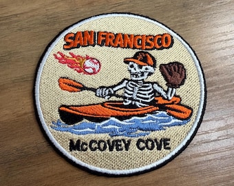 Vintage McCovey Cove SF San Francisco Team Art Embroidered Patch Iron On 4 inch