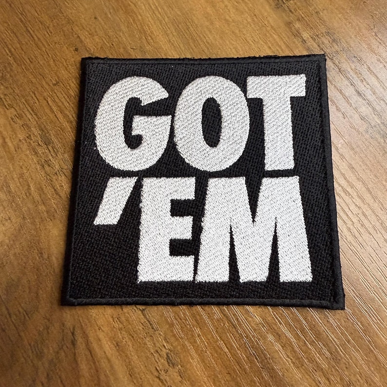 Black GOT EM Nike snkrs Sneakerhead Sneakers Embroidered Patch 3.5 inch image 1