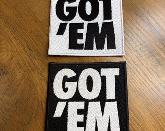GOT EM Gifts for Sneakerheads Streetwear Embroidered Patches 3.5 inch (Pack of 2)