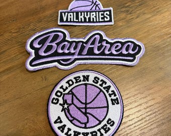 Parches bordados termoadhesivos con el logo retro de Golden State San Francisco GSV (paquete de 3)