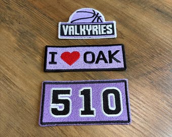 Golden State Oakland Womens Basketball GSV Art Gifts Embroidered Patch (3 Pack)