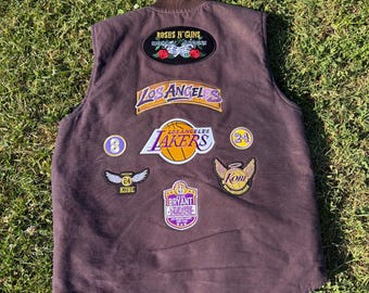 LA Los Angeles Lakers Kobe Bryant Vintage Carhartt Väst Storlek Med Large NBA-märken