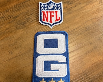 Triple OG Gold Star Team Captain C Blue Shield Embroidered Patch Iron On (2 Pack)