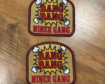 San Francisco Football Team Bang Bang Gang Embroidered Patch Iron-On (2 Pack)