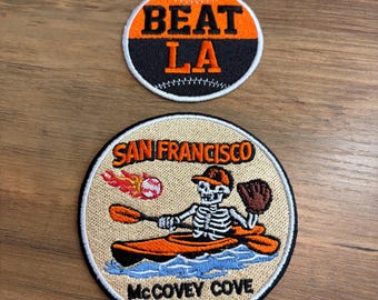 Vintage McCovey Cove SF San Francisco Team Art Embroidered Patch Iron On (2 Pack) #2