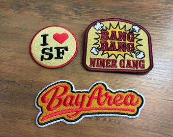 San Francisco Faithful Gold Rush Art Gifts Embroidered Iron On Patch (3 Pack) #8