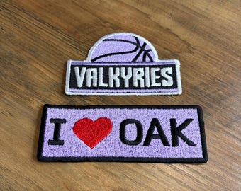 Golden State Oakland Womens Basketball GSV Streetwear Embroidered Patch (2 Pack)