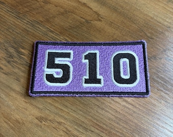 AREA CODE 510 - Golden State Oakland GSV Basketball Embroidered Iron On Patch 4”