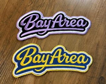BAY AREA - Oakland x San Francisco Basketball Art Embroidered Patches (Pack of 2)