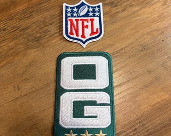 Triple OG Gold Star Team Captain C Green Shield Embroidered Patch Iron On (2 Pack)