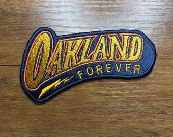 Golden State Basketball Oakland Forever Art Embroidered Iron On Patch 2x4 inch