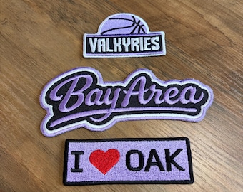 Golden State Oakland Womens Basketball GSV Streetwear Embroidered Patch (3 Pack)