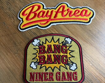 San Francisco Football Embroidered Patches: Bay Area x Bang Bang Gang (2 Pack)