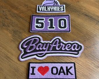 Golden State Oakland Womens Basketball GSV Embroidered Art Gift Patches (4 Pack)
