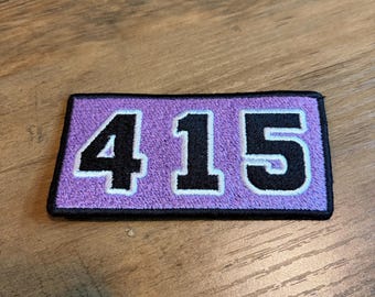 AREA CODE 415 San Francisco California Gift Patch - Embroidered Iron On 4 inch
