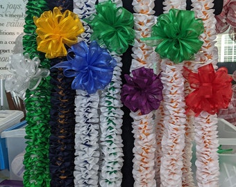 Graduation Plumeria Ribbon Lei